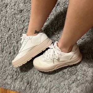 Women’s Tan Reebok Platform Sneakers